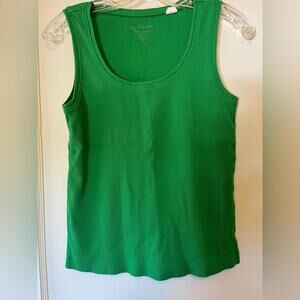 Chicos Green Ribbed Tank Top